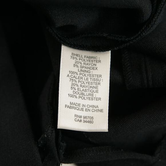 Rebecca Taylor Ponte Peplum Sheath Black Dress Womens Sz 2 - Picture 6 of 6